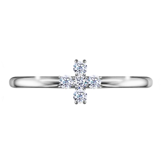 Кольцо из серебра с фианитами