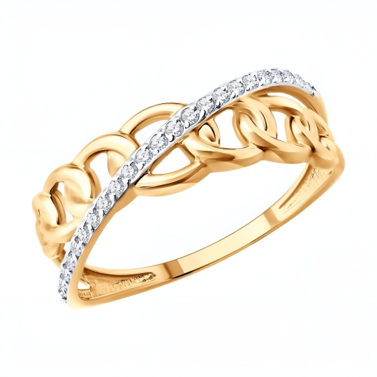 Кольцо из золота с фиантами