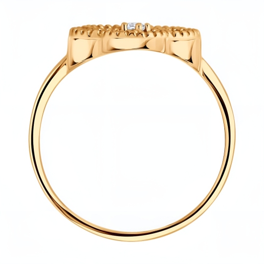 Кольцо из золота с фианитом