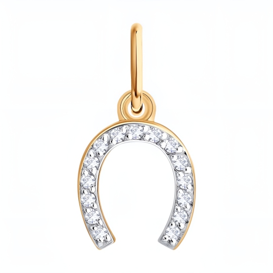 Подвеска из золота с фианитами 