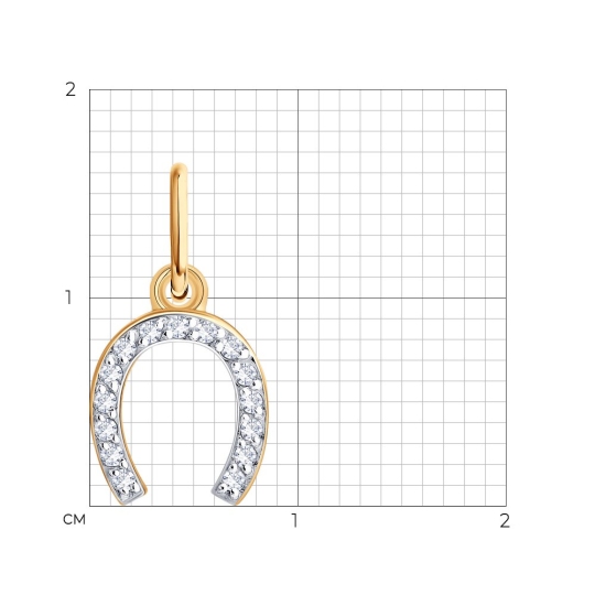 Подвеска из золота с фианитами 