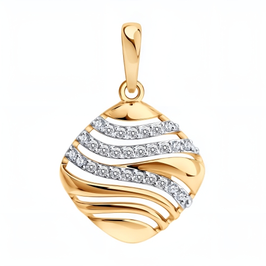Подвеска из золота с фианитами