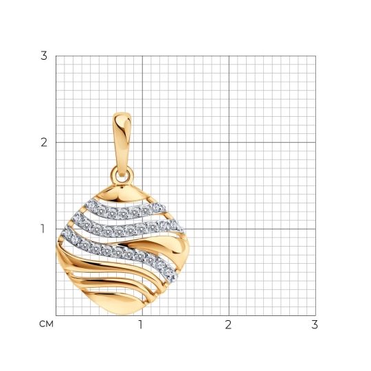 Подвеска из золота с фианитами