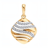 Подвеска из золота с фианитами