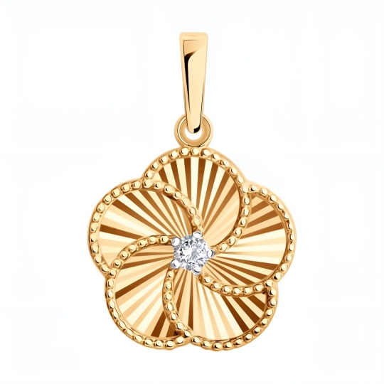 Подвеска из золота с фианитом