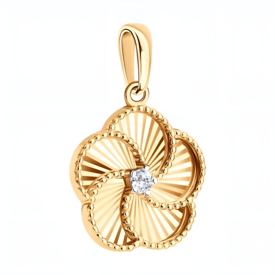 Подвеска из золота с фианитом