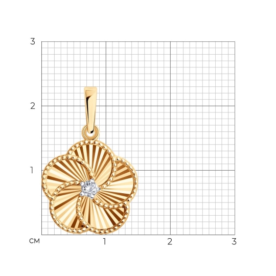 Подвеска из золота с фианитом