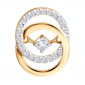 Подвеска из золота с фианитами