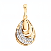 Подвеска из золота с фианитами