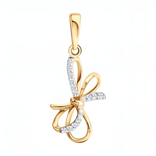 Подвеска из золота с фианитами