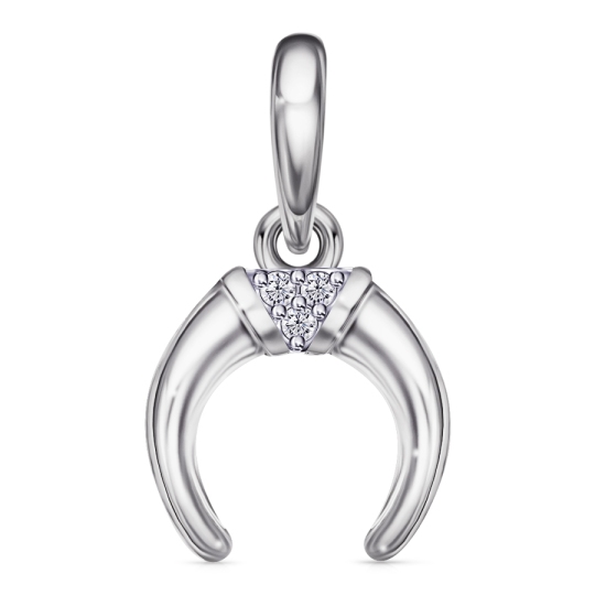 Подвеска из серебра с фианитами