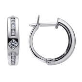 Серьги из серебра с фианитами