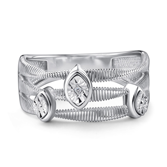 Кольцо из серебра с бриллиантами