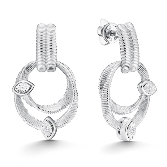 Серьги из серебра с бриллиантами