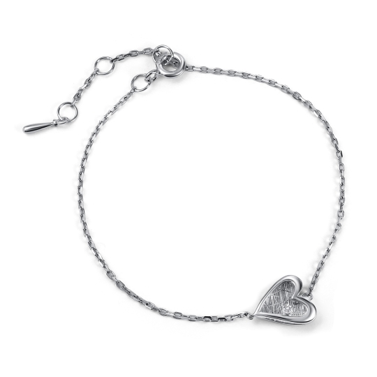 Браслет из серебра с бриллиантом