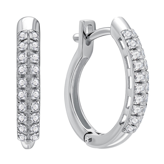 Серьги из белого золота с бриллиантами