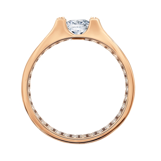 Кольцо из золота с фианитами