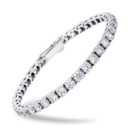 Браслет из серебра с фианитами