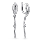 Серьги из серебра с бриллиантами