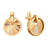 Серьги из золота с алмазной гранью