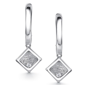 Серьги из серебра с бриллиантами