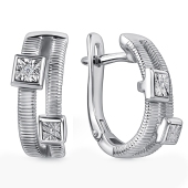Серьги из серебра с бриллиантами