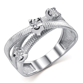 Кольцо из серебра с бриллиантом