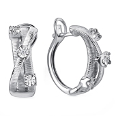 Серьги из серебра с бриллиантами