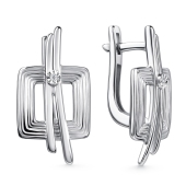 Серьги из серебра с бриллиантами