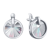 Серьги из белого золота с алмазной гранью
