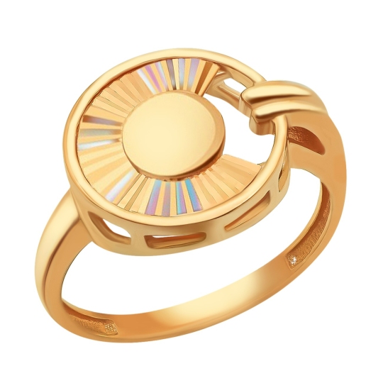 Кольцо из золота с алмазной гранью