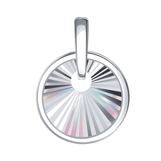 Подвеска из белого золота с алмазной гранью