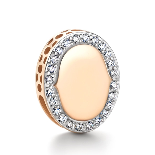 Подвеска из золота с бриллиантами и черными бриллиантами