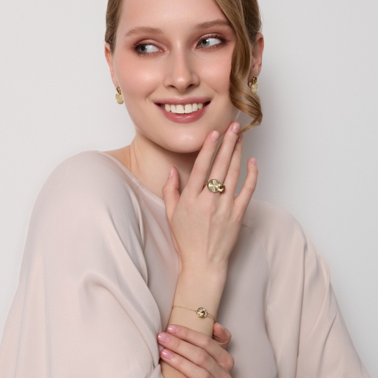 Браслет из лимонного золота с алмазной гранью