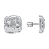 Серьги из серебра с фианитами