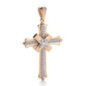 Подвеска-крест из золота с бриллиантами
