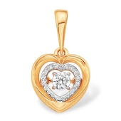 Подвеска из золота с фианитами и 