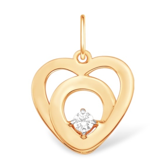 Подвеска из золота с фианитом