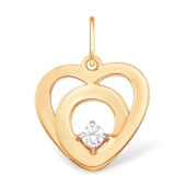 Подвеска из золота с фианитом