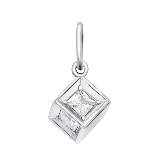 Подвеска из серебра с фианитами