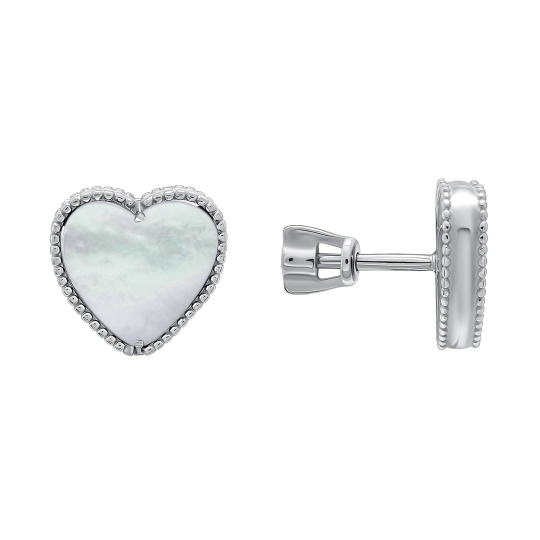 ерьги из серебра с перламутром