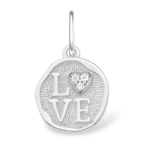 Подвеска из серебра с фианитами