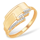 Кольцо из золота с фианитами