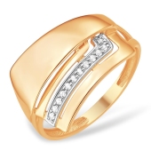 Кольцо из золота с фианитами