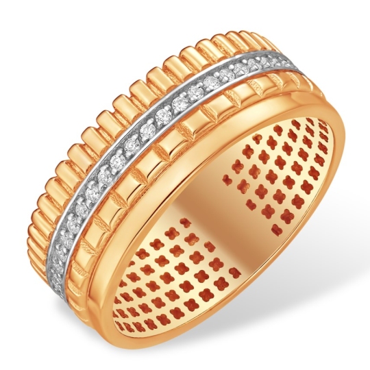 Кольцо из золота с фианитами