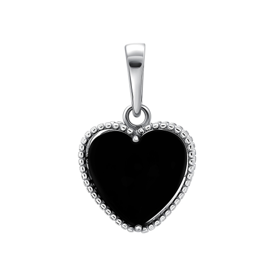 Подвеска из серебра с ониксом