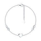 Браслет из серебра с фианитами