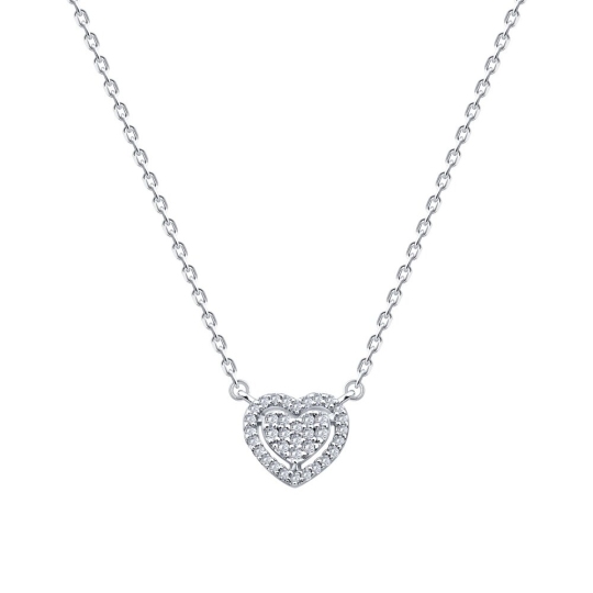 Колье из серебра с фианитами