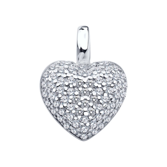 Подвеска из серебра с фианитами