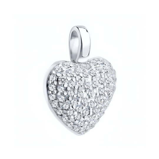 Подвеска из серебра с фианитами